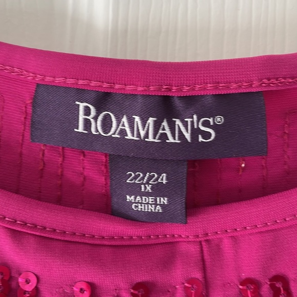 Women’s 22/24 hot pink, sequins lightweight dress - Picture 3 of 5